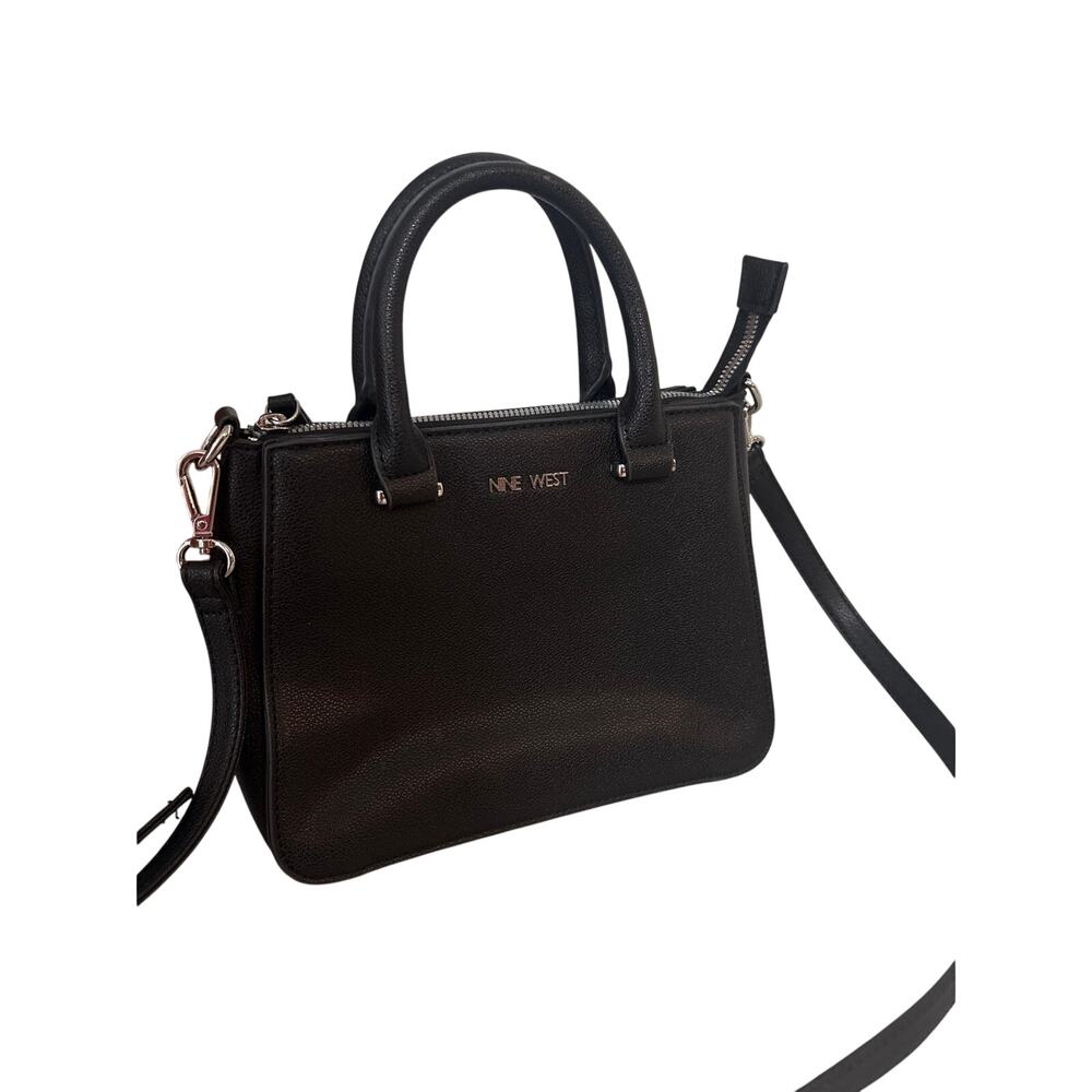 Womens Nine West Black Purse w/ Handles and Adjustable Strap - Picture 2 of 7
